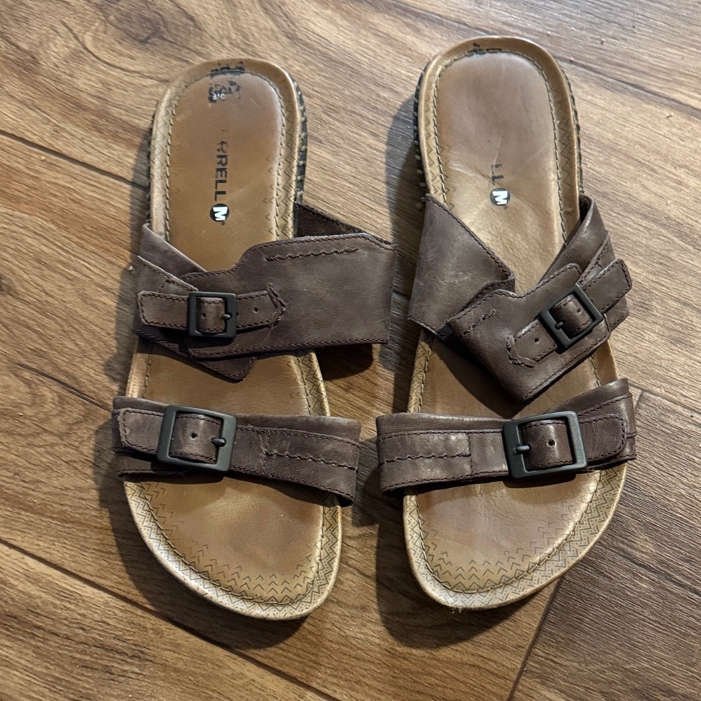 Merrell Dark Brown Slide Sandals